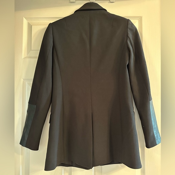 CLUB MONACO double breasted blazer with leather detail - Picture 2 of 3